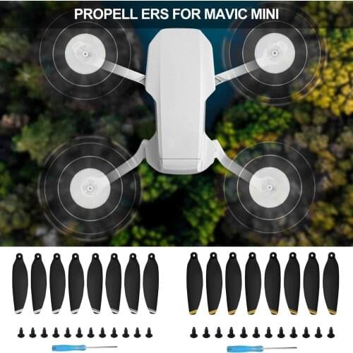 SUNNYLIFE 8pcs Lightweight Low Noise Propellers + 12pcs Screws + 1pcs Screwdriver For DJI Mavic Mini RC Drone Parts Accessories