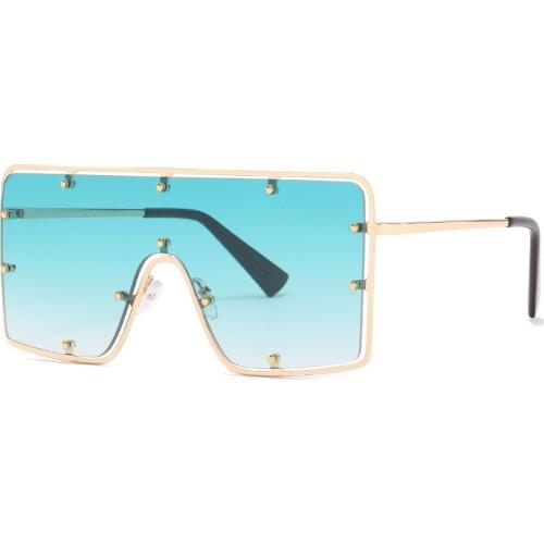Vintage Square Oversized Sunglasses Women 2021 Luxury Brand Designer Travel Big Frame Metal Sun Glasses For Men Fashion Shades