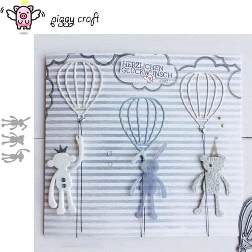 Piggy Craft metal cutting dies cut die mold 3Pcs Rabbit bear monkey Scrapbook paper craft album card punch knife art cutter die