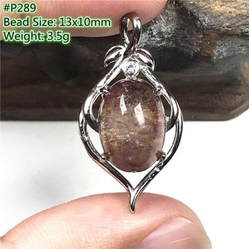 Top Natural Phantom Quartz Stone Pendant Jewelry For Women Lady Men Beauty Luck Gift Healing Crystal Silver Beads Gemstone AAAAA