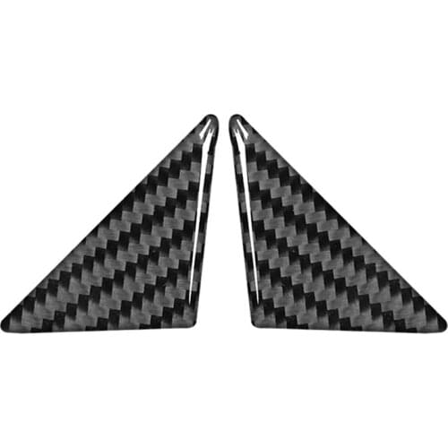 Carbon Fiber for Dodge Challenger 2015-2021 Accessories Exterior Front Window Triple-cornered Glass Cover Trim Sticker