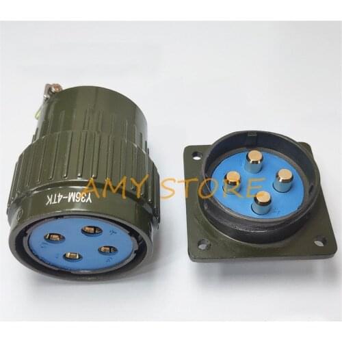 Y36M-4/14/16/19/36/50/65TK Pins Cylindrical Circular Connector Army Green Aviation Plug Socket 36mm Mounting