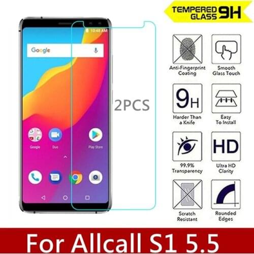 2PCS/Lot 9H 2.5D Tempered Screen Scratch Proof Glass for Allcall S1 Ultra-thin Screen Protector HD Film For Allcall S1 S 1 5.5