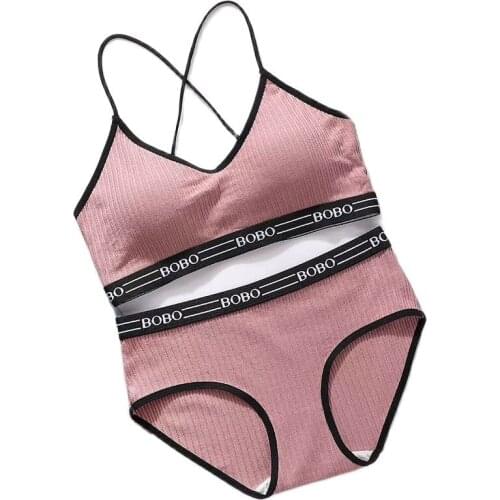 LONKKO Women Crop Tops Women Sleevesless 2020 Thread Bralette Top Female Underwear Intimates With Removable Padded Camisole