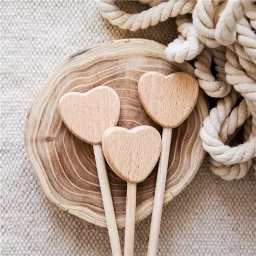 2PC Beech Wooden Star Rattle Diy Baby Magic Wands Toys Five-pointed Star Rod Waldorf Rodent Toy Moon Toys For Girl Kids Product