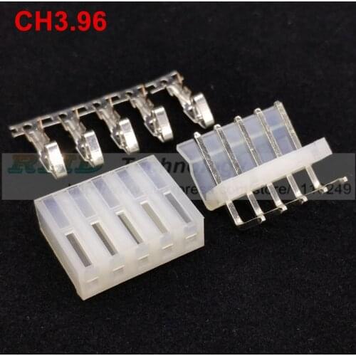 20set/lot CH3.96 2139 CH3.96-5W connector right angle 3.96 mm 5 pin 20pcs Male header + 20pcs Female housing + 100pcs terminal