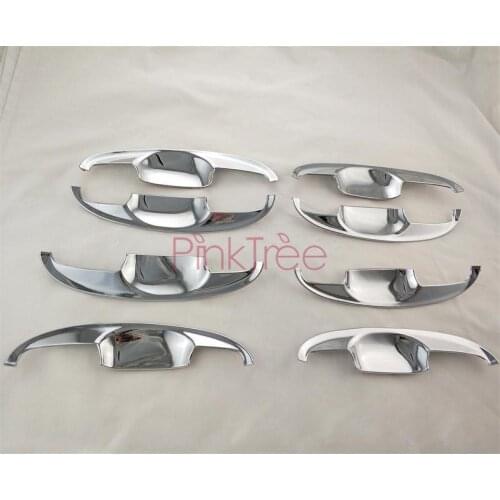 8 PCS Chrome Car Door Handle Bowl Cover For Toyota Yaris 2005 2006 2007 2008 2009 2010 2011 2012 2013 Car Styling Accessories