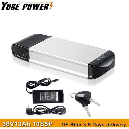 Electric Bike Rear Phylion Battery 36V 13Ah Lithium Ebike Battery for Prophete, Aldi, Alure,Mifa Akku batterie velo electrique