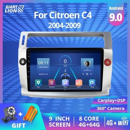 2Din Android 9.1 Car Radio For Citroen C4 C-Triomphe C-Quatre 2004-2009 Car Dvd Player Car Multimedia Player Auto GPS Navigation