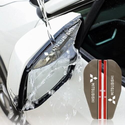 2Pcs Car Rearview Mirror Rainproof Sheet Accessories For Mitsubishi Ralliart Lancer ASX Pajero Mirage Outlander Jinxuan Lancer