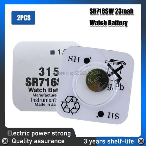 Original FOR SEIZAIKEN 2pcs/lot SR516SW Silver Oxide Button Cell Batteries 317 SR516SW LR516 1.55V Coin Battery for Watch