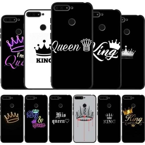 Princess Queen King black Silicone Phone Case For honor 30 20 Pro 8 8X 9 10 20 Lite Mate 10 20 30 Lite Pro cover