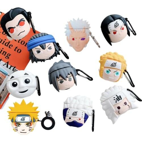 Naruto Jiraiya Uchiha Itachi Uchiha Sasuke Gaara Series Silica Gel Cover for Airpods Pro 1/2/3 Earphone Protective Case Gift