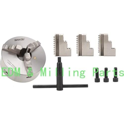 CNC K11-80 3 Jaw Self Centering Chuck Hardened Steel Jaw Chuck Milling Machine SANOU For Bridgeport Mill Part