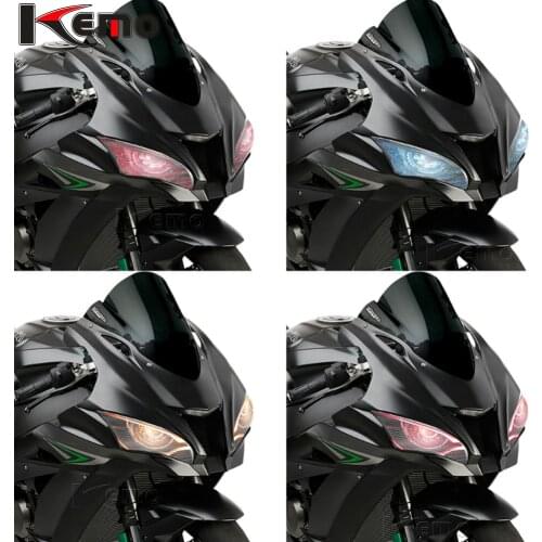 For kawasaki Ninja ZX10R 2016 2017 Motorcycle Accessries 3D Front Fairing Headlight Sticker Guard Head light Stickers