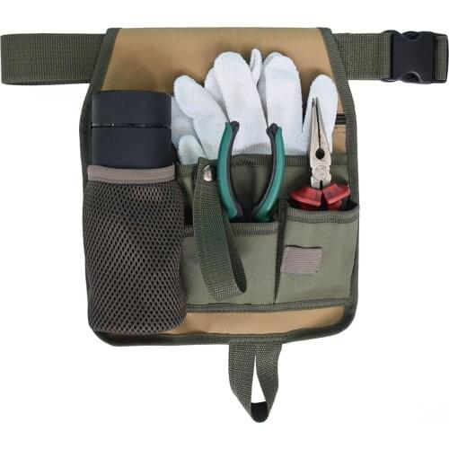 Apron Multi-pocket Oxford Cloth Tool Waist Mesh Bag Water Cup Bag Electrician Woodworking Overalls