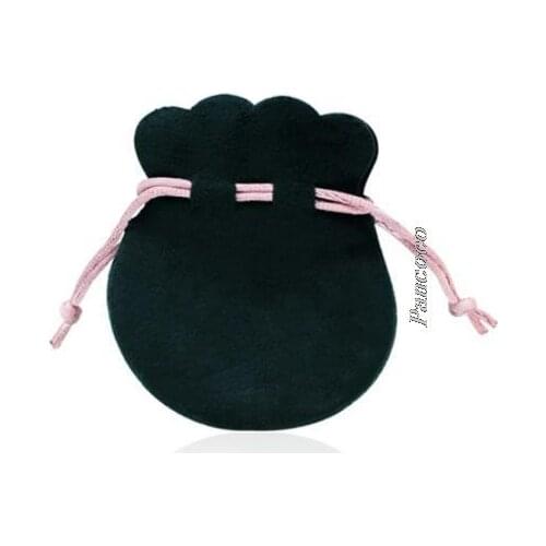 1pcs Pink Ribbon Flannel Bag Pouch For Women Charm Bead Ring Earring Necklace Gift Fashion Jewelry