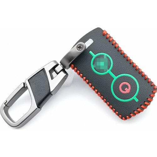 Hot Sale Luminous key leather cover for yamaha nvx155 qbix aerox jauns xmax300 2 button motorcycle smart keychain fob protect