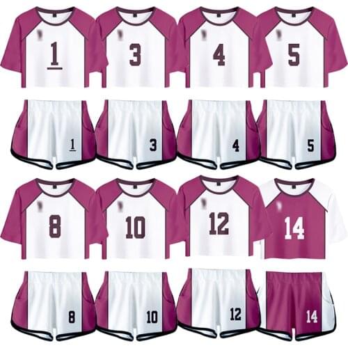 Haikyuu!! Cosplay Costume Ushijima Wakatoshi Shirt Shorts Tendo Satori Cos Ohiredon Tops Suits Women Men High School Uniform
