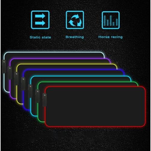 Gaming Mouse Pad Computer Mousepad RGB Large Mouse Pad Gamer XXL Mouse Carpet Big Mause Pad PC Desk Play Mat with Backlit