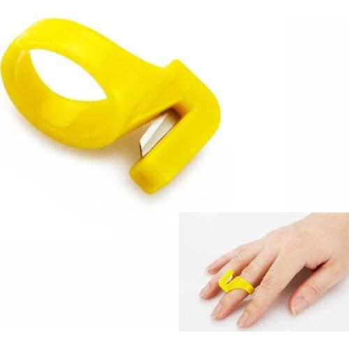 3PCS New Finger Blade Needle Craft Home Plastic Thimble Sewing Tools Ring Thread Cutter DIY Household Knitting Machine Accessory