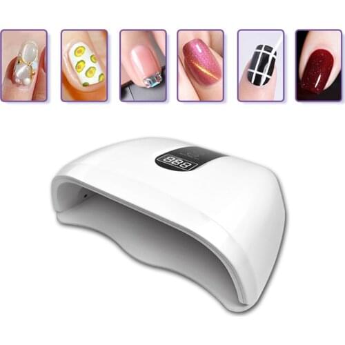 96W Dual Hand Nail Gel Lamp Nail Dryer With Timer Display Nail Polish Dryer UV Light For Gel Nails Painless Led Nail Baking Lamp