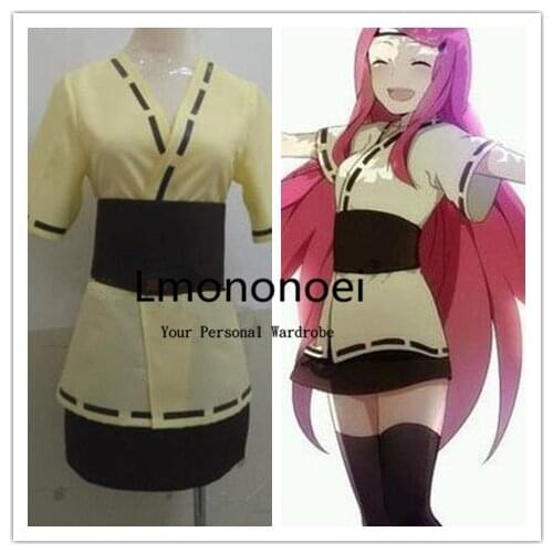 Lmononoei Free Shipping New Kushina Uzumaki Cosplay Costume set top+skirt+belt