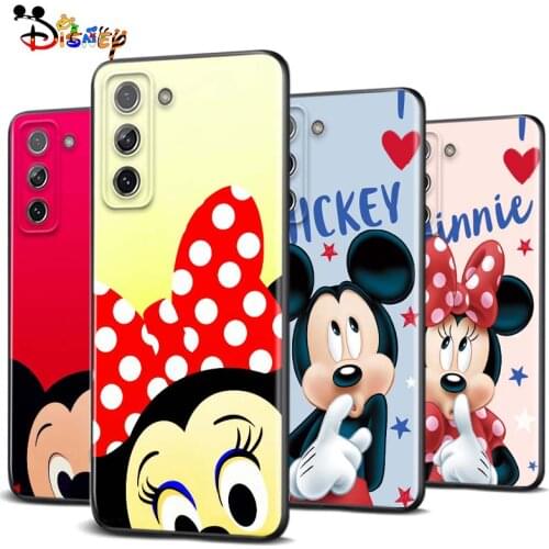 Disney Minnie Mouse Happy for Samsung S20 FE Ultra Plus A91 A81 A71 A51 A41 A31 A21S A72 A52 A42 A02S Soft Black Phone Case