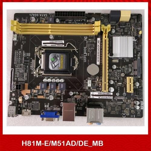 Desktop Motherboard For ASUS H81M-E/M51AD/DE_MB H81 1150 Perfect Test,Good Quality