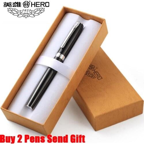 New Arrival Original Hero 382 Brand Ink Fountain Pen Luxury Business Men Metal Writing Pen Buy 2 Pens Send Gift