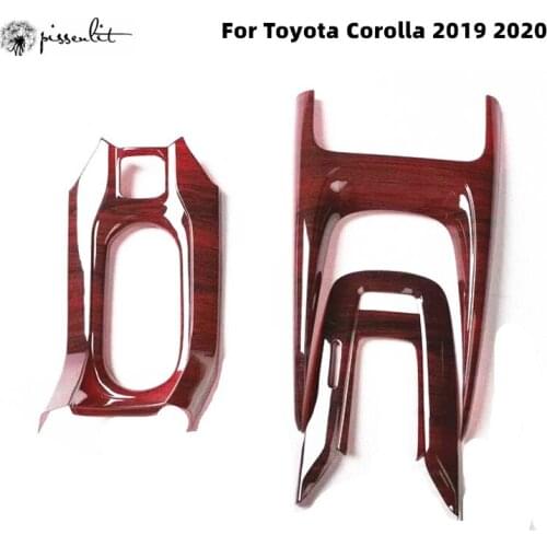 Carbon Fibre Gear Shift Panel Water Cup Holder Cover Trim For Toyota Corolla 2019 2020 Interior Accessories ABS Gear Shift Knob