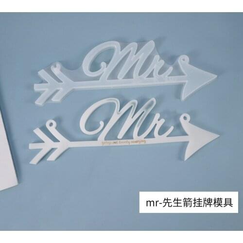 DIY Crystal Mold Mr Listing Door Sign Decoration Epoxy Mold For Resin English Letter Silicone Casting Molds Jewelry Making