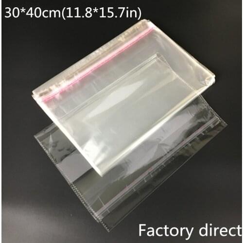 30*40cm(11.*15.7in)100pcs Clear Self Adhesive Seal Packing Bags Cellophane Opp Bag BOPP Poly Bags Gift Bags
