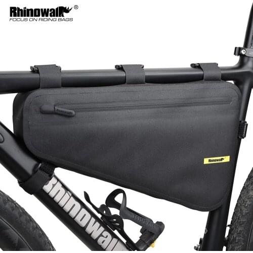Rhinowalk Bicycle Frame Bag Big Capacity Triangle Bag Waterproof Bicycle Frame Tube Bag Cycling Tool Pouch Bag Bike Accessory