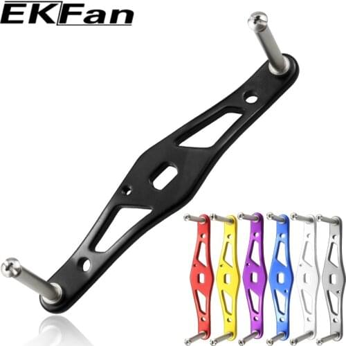 EKFAN 100MM Aluminum alloy Fishing Handle 8MMX5MM Holes For Daiwa Baitcasting Reel Knob 7X4X2.5MM Bearing Parts Accessory