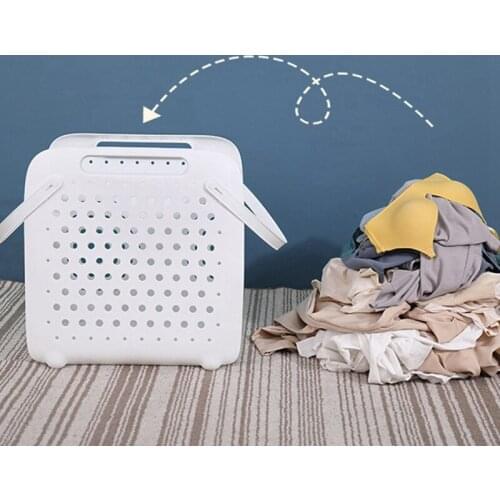 Foldable Dirty Laundry Basket Organizer Saving Space With Handle Laundry Hamper For Organizing Clothes Towels And Toys