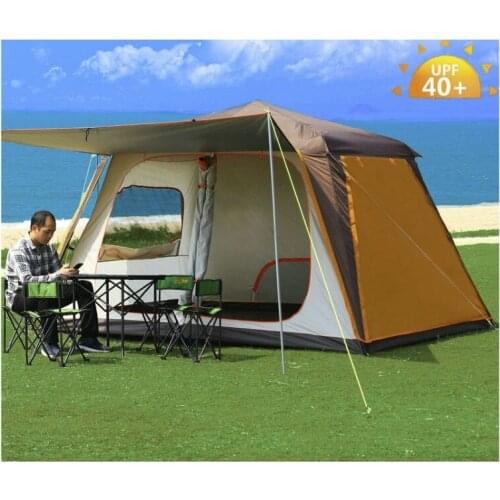 ZHUOAO One Hall Two Bedroom Ultralarge Double Layer 5-8 Person Use Large Space Camping Tent Party Tent Barraca