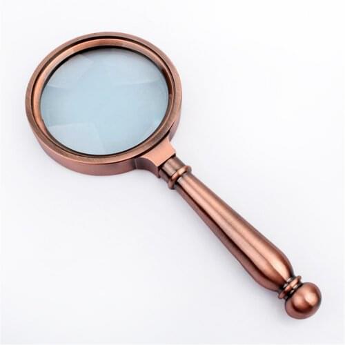 BIJIA Magnifying Glass Handheld 20 Times Old Reading HD Non-light Magnifying Glass 70mm