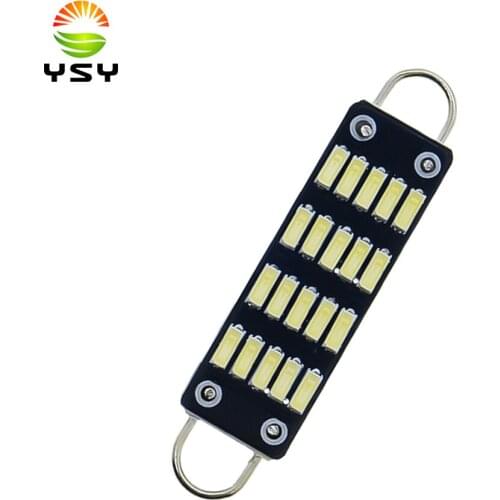 YSY 100PCS C5W 44MM 4014 20 SMD Car Interior Festoon Dome Reading LED 12V DC White Bulbs 300 Lumens
