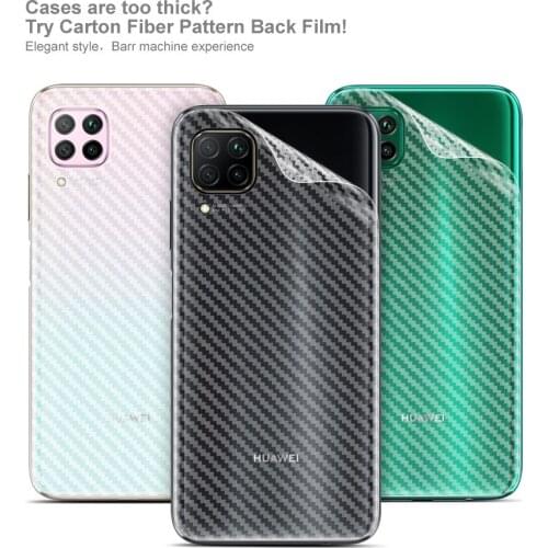 5PCS Back Film for Huawei P40 Lite /Nova 6 SE /Nova 7i Carbon Fiber Pattern Rear fibre Sticker Protective
