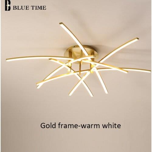 Gold White LED Chandeliers For Living Room Dining Room Bedroom Lustre Led Ceiling Chandelier Indoor Decor Lighting Fixtures