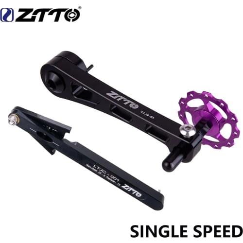ZTTO MTB folding bike bicycle Single Speed Bike Chain Tensioner 1 Speed Oval pulley jockey wheel Derailleur Chain Checker