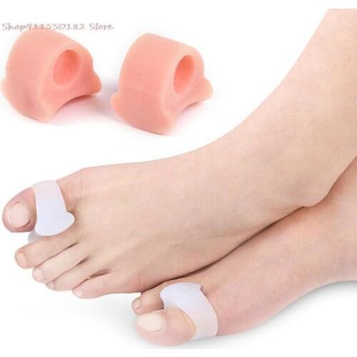1 Pair Silicone Gel Toe Separator Straightener Bunion Spacers Corrector Hallux Valgus Relief Foot Care Tool New
