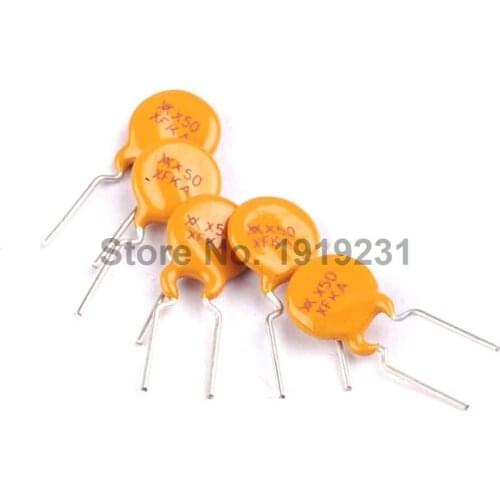 100PCS 72V 0.5A 500mA PPTC Resettable Fuses RXEF050 PPTC Self-recovery Fuses
