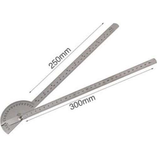 200mm stainless Steel 180 degree Measuring Ruler Tool Angle Protractor Ruler measure tools