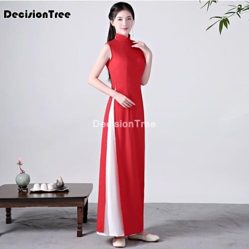 2021 women satin dress aodai vietnam clothing cheongsam aodai vietnam dress vietnamese traditional dress cheongsam dress