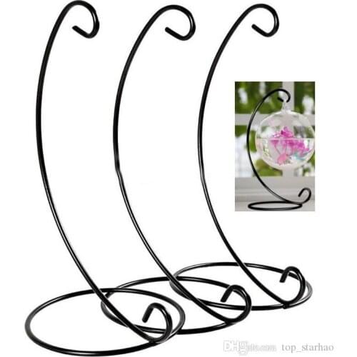 23cm Ornament Display Stand Iron Hanging Rack Holder For Hanging Glass Globe Air Plant Terrarium Witch Ball Wedding Home Decor