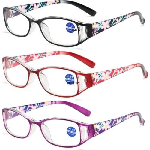 3 Pairs Mix Fashion New Anti Blue Ray Reading Glasses Women TR Ultra-light Readers Spectacles Spring Hinge Glasses Degree 1.0-4