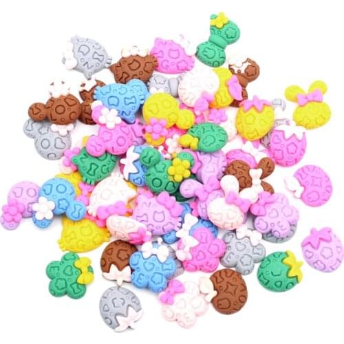 30pcs Mixed Color Various Shapes Resin Crafts Christmas Decoration Flatback Cabochon Embellishment For Scrapbook DIY Accessoris