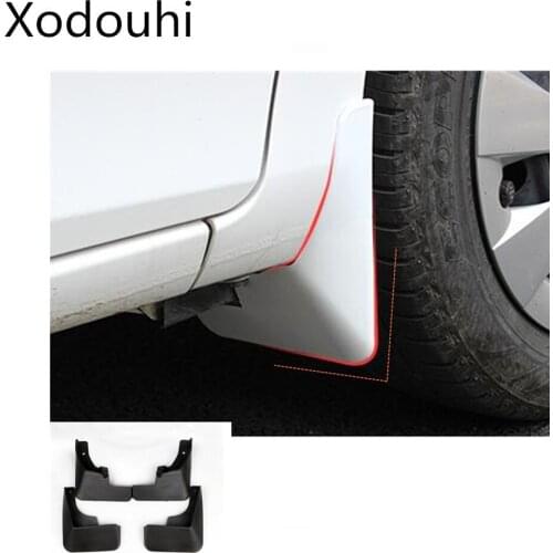 For Toyota Vios/Yaris sedan 2017 2018 2019 car cover plastic fender soft mudguard protect flap splash mud guard frame 4pcs